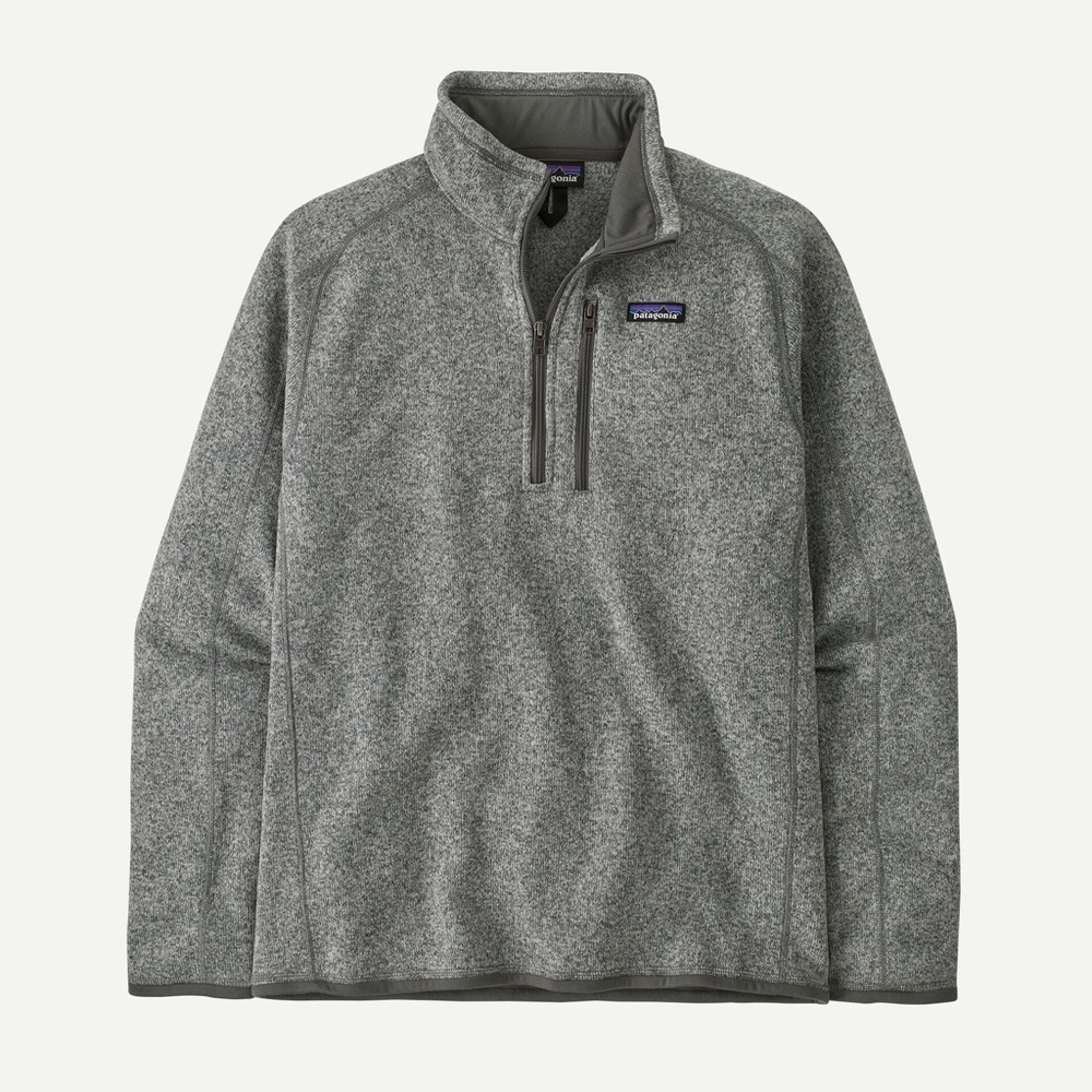 MENS Patagonia Heathered Gray Fleece Quarterzip